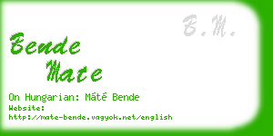 bende mate business card
